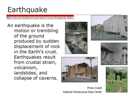 Directions Look at each picture Determine what you think the magnitude of the event was on a 1-10 scale and be sure to discuss why Log on to the corresponding.