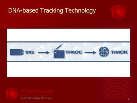 1 DNA-based Tracking Technology. 2 Product Protection Overt (visible) or Covert (invisible) security marking options. –DNA MultiMatrix™ Hologram –Barcodes.