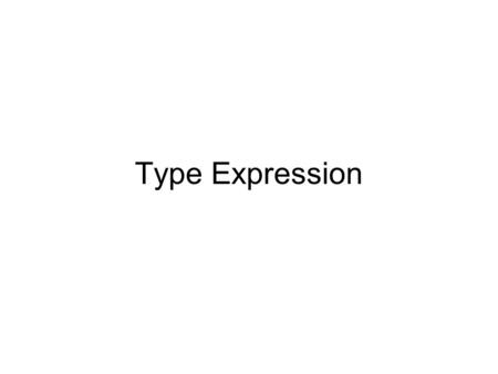 Type Expression. 1. Emotion Typography never occurs in isolation. Good typography demands not only a knowledge of type itself, but an understanding of.