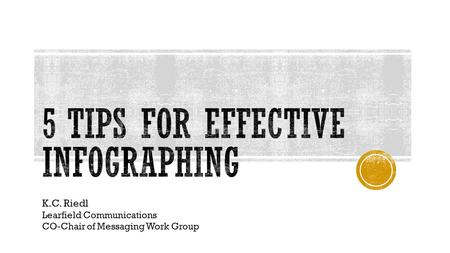 K.C. Riedl Learfield Communications CO-Chair of Messaging Work Group.