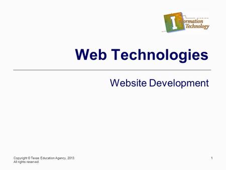 Web Technologies Website Development Trade & Industrial Education