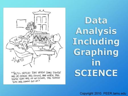 Copyright 2010. PEER.tamu.edu. Data Analysis Definition: systematically identifying patterns in the information gathered and deciding how to organize,