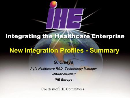 Integrating the Healthcare Enterprise