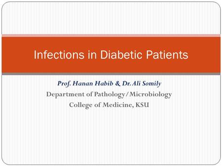 Infections in Diabetic Patients