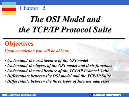 The OSI Model and the TCP/IP Protocol Suite