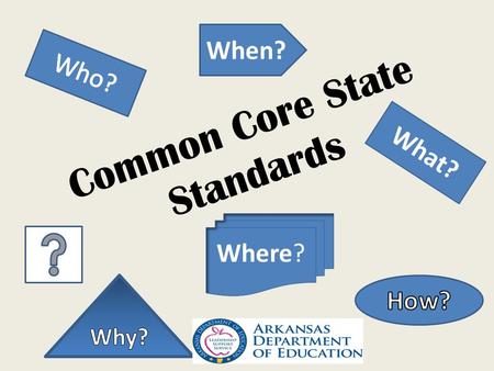 Common Core State Standards What? When? Where?. CCSS Who? When do I need to do this? What? How does this affect me? Where do I find more information?