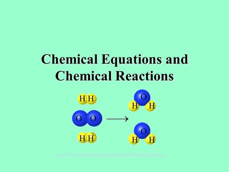 Chemical Equations and Chemical Reactions