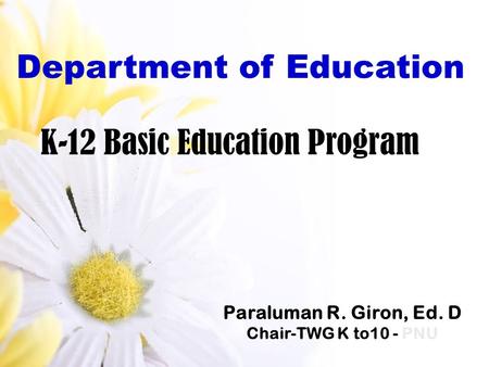 Department of Education