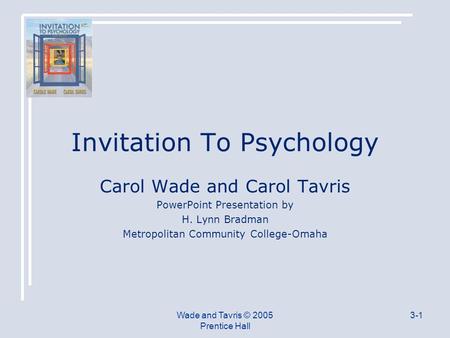 Invitation To Psychology