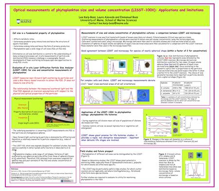 The underlying assumption in converting LISST measurements into PSD is that particles are homogeneous spheres. Near-forward light scattering by particles.