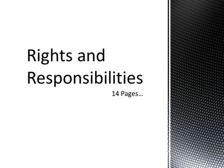 14 Pages….  Philosophy of limited government  Elected representatives serve at the will of the people  Government is based on the consent of the.