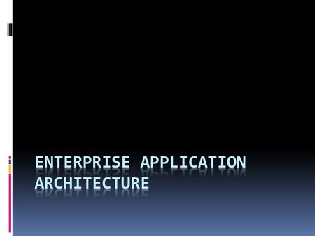 What is Architecture  Architecture is a subjective thing, a shared understanding of a system’s design by the expert developers on a project  In the.