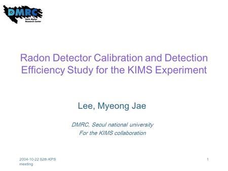 Lee, Myeong Jae DMRC, Seoul national university