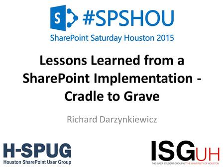 Welcome to SharePoint Saturday Houston