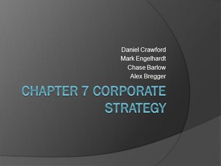 Chapter 7 Corporate Strategy