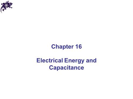 Electrical Energy and Capacitance