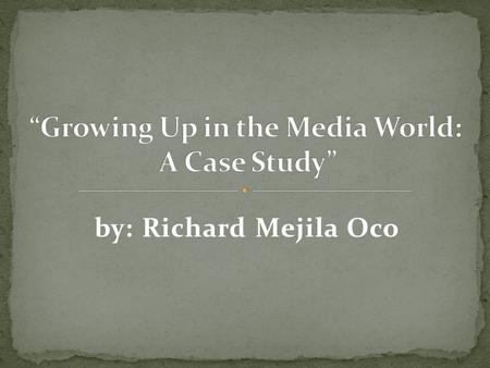 By: Richard Mejila Oco. The world we live today has fundamentally changed with the introduction of modern communications technology. With the presence.