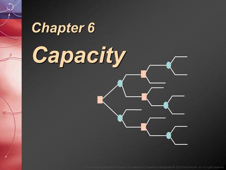 To Accompany Ritzman & Krajewski, Foundations of Operations Management © 2003 Prentice-Hall, Inc. All rights reserved. Chapter 6 Capacity.