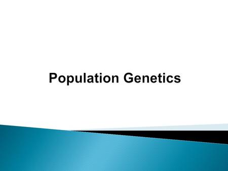 Population Genetics.