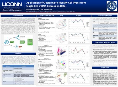 DATASET DESCRIPTION PCA RESULTS Dataset #1 RNA-Seq of neural cells (MiSeq) [2]  65 cells  Ground truth clusters:  Group I (Neural Progenitors), Group.