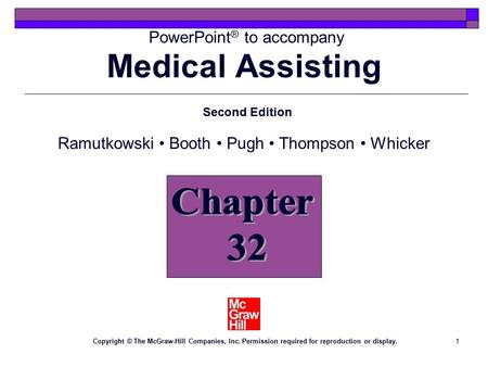 Medical Assisting Chapter 32