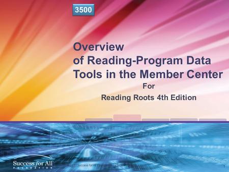 Overview of Reading-Program Data Tools in the Member Center