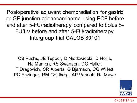 Intergroup trial CALGB 80101