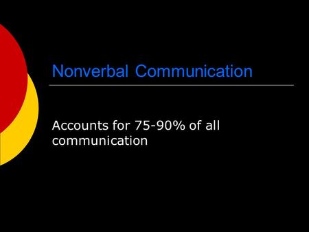 Nonverbal Communication