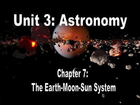 The Earth-Moon-Sun System