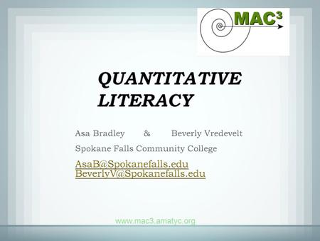 Asa Bradley &Beverly Vredevelt Spokane Falls Community College