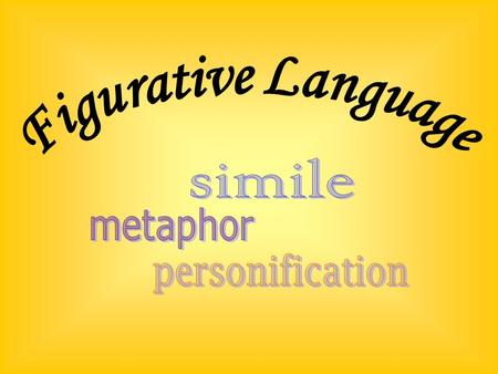 Why Figurative Language? Authors use figurative language to help paint a picture for the reader. It creates vivid images within in the story Figurative.