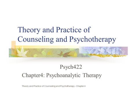 Theory and Practice of Counseling and Psychotherapy