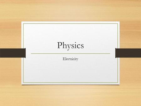 Physics Electricity. Review Circuits are fairly simple to solve, but only involve MOVING charges. Remember the point charges we did the other day? If.