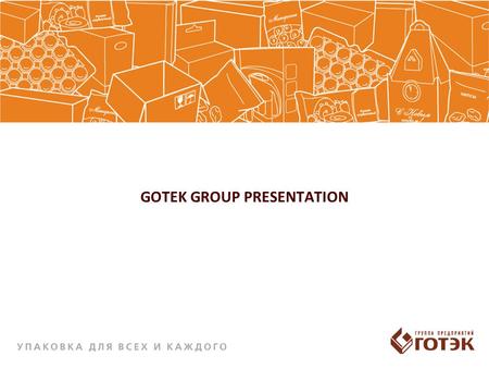 GOTEK GROUP PRESENTATION