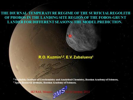 THE DIURNAL TEMPERATURE REGIME OF THE SURFICIAL REGOLITH OF PHOBOS IN THE LANDING SITE REGION OF THE FOBOS-GRUNT LANDER FOR DIFFERENT SEASONS: THE MODEL.