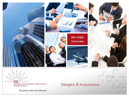 IMC M&A Overview. IMC – The pluses make the difference 2 IMC Business Lines.