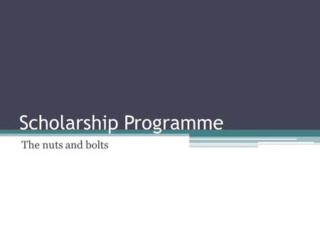 Scholarship Programme The nuts and bolts. About the Paper Three sections ▫Section A: Close Reading of Unfamiliar Texts Stylistic analysis of two pieces;