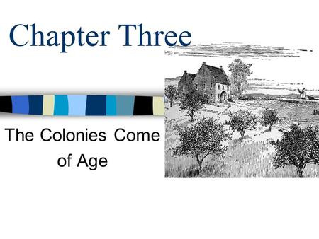 Chapter Three The Colonies Come of Age. Section 1: England and Its Colonies Prosper Mercantilism Mercantilism—countries must get gold, silver to be self-sufficient.