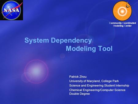 Patrick Zhou University of Maryland, College Park Science and Engineering Student Internship Chemical Engineering/Computer Science Double Degree Community.