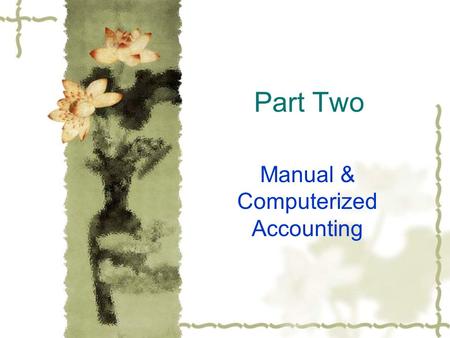 Manual & Computerized Accounting