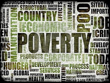 Poorest 40 % = 5 % world income (10 people in this class) VS. Richest 20 % = 75% world income (5 people in this class)  80 % of world’s population live.