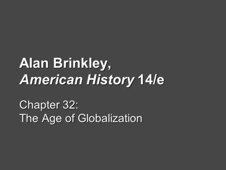 Alan Brinkley, American History 14/e