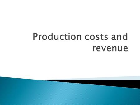  To understand the different types of costs that exist and how you use them in calculations.