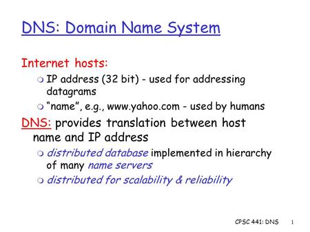 DNS: Domain Name System