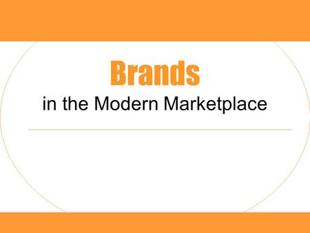 Brands in the Modern Marketplace