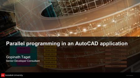© 2011 Autodesk Single Job 1 Processor 1 Single Job 2 Single Job 3 Processor 2 Processor 3 Big Job 1 Big Job 2 Single Job 4 Processor 1 Single Job 5 Single.