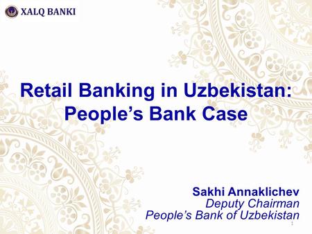 Retail Banking in Uzbekistan: