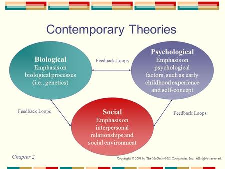 Copyright © 2004 by The McGraw-Hill Companies, Inc. All rights reserved. Chapter 2 Feedback Loops Contemporary Theories Psychological Emphasis on psychological.