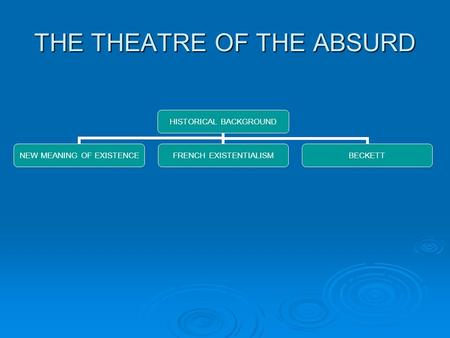 THE THEATRE OF THE ABSURD