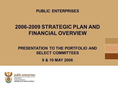 STRATEGIC PLAN AND FINANCIAL OVERVIEW